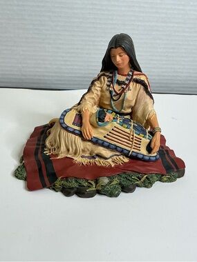 Hand-Painted American Indian Figurine